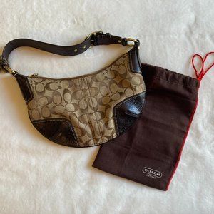 Coach Signature Hobo Handbag – Brown/Tan, 11371